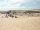 Railway line through the Namib Desert